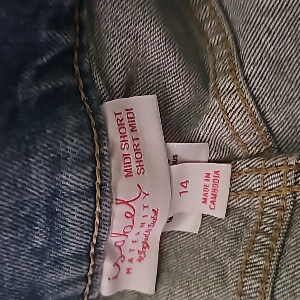 Maternity denim jean shorts size 14 - Picture 5 of 5